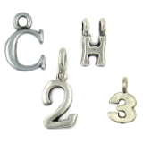 Alphabet & Number Charms and Pendants
