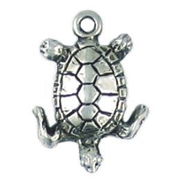 Turtle Charm (±3mm L x 22mm W x 15mm D;  Hole -2mm-;  1D)