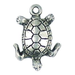 Turtle Charm (±3mm L x 22mm W x 15mm D;  Hole -2mm-;  1D)  *