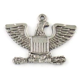 USA Eagle Coat of Arms Charm (±31mm L x 23mm W x 3mm D;  Hole -1mm-;  1D)  *