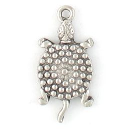 Turtle Pendant (±12mm L x 26.5mm W x 3mm D;  Hole -1.5mm-;  1D)  *