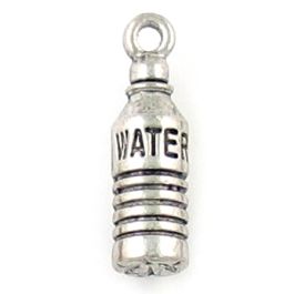 Water Bottle Charm (±5mm L x 20mm W x 5mm D;  Hole -1.5mm-;  3D)