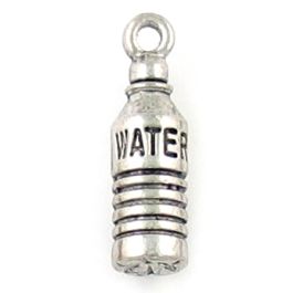 Water Bottle Charm (±5mm L x 20mm W x 5mm D;  Hole -1.5mm-;  3D)  *