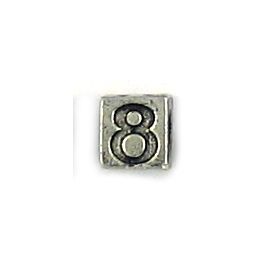 Number 8 - 5.5mm Cube Bead, 3mm Hole.  *