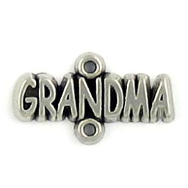 Grandma Connector Charm (±20mm L x 11mm W x 2mm D;  Hole -1.5mm-;  1D)