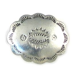 Oval Button with Scalloped Edge (±19x16x8mm; Hole -2.4mm-;1D)