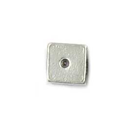Period Full Stop 7mm Cube Bead, 4mm Hole  *