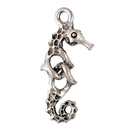 Moveable Seahorse Charm (±10mm L x 26mm W x 3mm D;  Hole -2mm-;  3D)