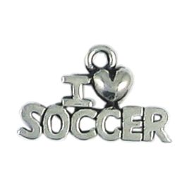 I Heart Soccer Charm (±2mm L x 13mm W x 21mm D;  Hole -2mm-;  1D)