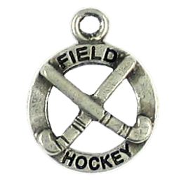 Field Hockey Charm (±3mm L x 21mm W x 16mm D;  Hole -2mm-;  1D)