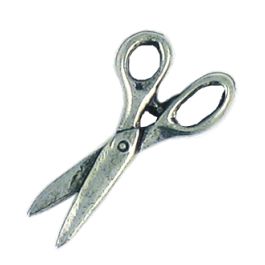Scissors Charm (±3mm L x 25mm W x 13mm D;  Hole -3mm-;  3D)
