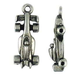 Racing Car Charm (±6mm L x 26mm W x 10mm D;  Hole -2mm-;  3D)