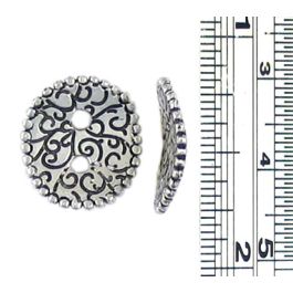 2 Hole Button With Decorative Design (±2x13x15mm; -2.4mm-;3D)   *