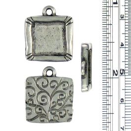 Square Picture Frame Charm - 12mm (±3x17x20mm; -2mm-;2D)
