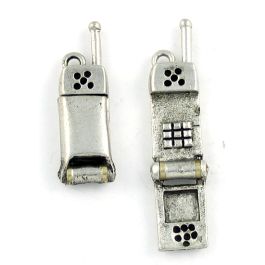 Moveable Flip Cell Phone Charm (±10x28x5mm; Hole -2mm-;3D)