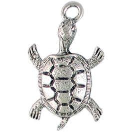 Turtle | Tortoise Charm (±20mm L x 36mm W x 4mm D;  Hole -3.5mm-;  1D)   *