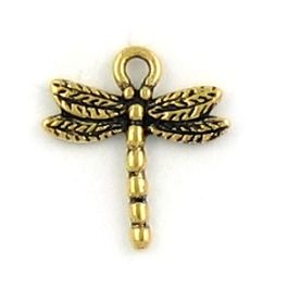 Dragonfly Pendant Charms (±16mm L x 18mm W x 1.5mm D;  Hole -2mm-;  3D)   *