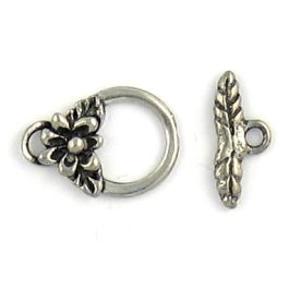 Flower and Leaf Toggle (±17x12x16x7x3mm; -2mm-;1D)
