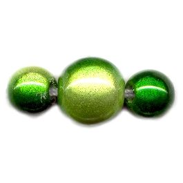 Two Tone Green Japanese Miracle Beads Strand