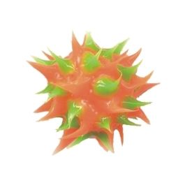 Orange and Green Spike Rubber Beads - 100 / Bag  *