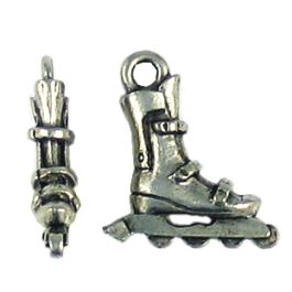 Rollerblade Charms (±4mm L x 18mm W x 16mm D;  Hole -2mm-;  3D)   *