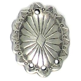 Oval Shield Jewelry Connector (±16x21x3mm;  Hole -1.5mm-; 1D)