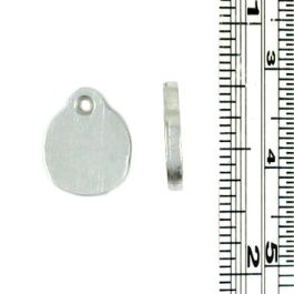 Rounded Square Stamping Blank Jewelry Tags (±1.5mm L x 11mm W x 8.5mm D;  Hole -1.6mm-;  2D)