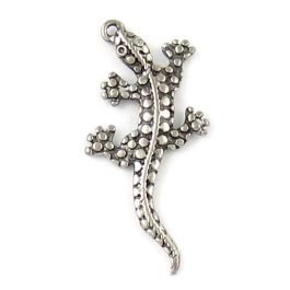 Lizard Pendant (±18.5mm L x 41mm W x 2mm D;  Hole -1.5mm-;  1D)  *