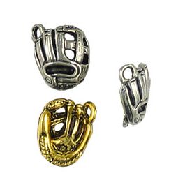 Baseball Glove Charm (±5mm L x 13mm W x 11mm D;  Hole -2mm-;  3D)