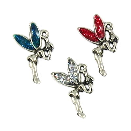 Wholesale Fairy Charms With Assorted Colored Enamel Wings