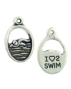 Wholesale I Love To Swim Swimmer Charms