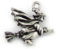 Witch On A Broom (±20x18x4mm; -2mm-;3D)   *
