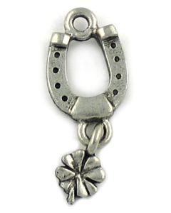 Wholesale Horseshoe With 4-Leaf Clover Charms.