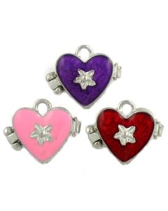 Assorted colors heart lockets