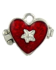 Red epoxy heart locket