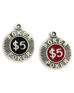 Wholesale Colored Enamel Poker Chips Charms 