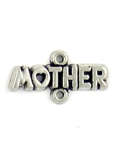 Pewter Mother Connector Charms. 