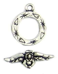 Angel Toggle (Ring ±16mm x 20mm x 2mm, Bar ±24mm L x 9mm W x 5mm D;  Ring Hole -2mm-;  1D)