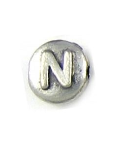 Wholesale Letter N Alphabet Disc Beads.