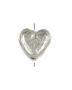 Heart Bead Vertical Hole (±7x8x5.5mm; -2mm-;2D)   *