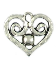 Wholesale Hammered Heart Pendant Charms.
