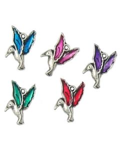 Wholesale Hummingbird Charms Color Enamel Wings