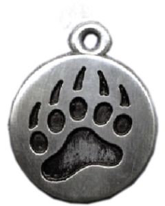 Wholesale Bear Paw Disc Pendants