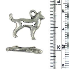 Dog With Bone Charm (±3x19x16mm; -2mm-;2D)  *