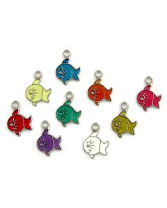 Wholesale Enameled Fish Charms.