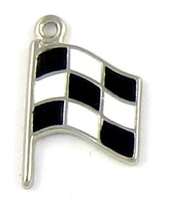 Wholesale Enameled Checkered Racing Flag Charms