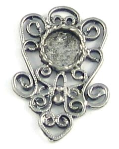 Filigree For 6mm Cabuchon (±24x18x3mm; -2mm-;1D)