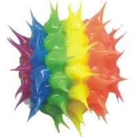 Wholesale spiky rainbow rubber beads 