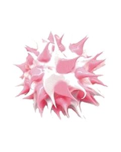 Wholesale spiky Pink and White rubber beads 