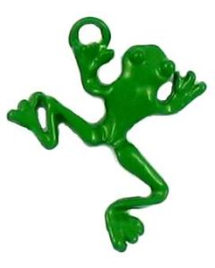 Wholesale Green Epoxy Enamel Frog Charm